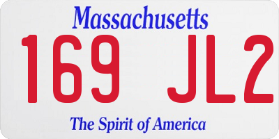 MA license plate 169JL2
