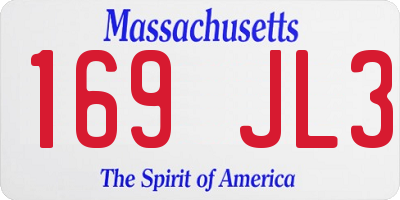 MA license plate 169JL3
