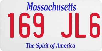 MA license plate 169JL6