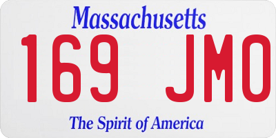 MA license plate 169JM0