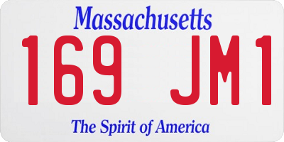 MA license plate 169JM1