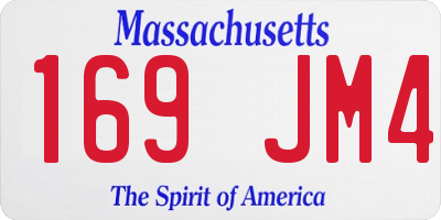 MA license plate 169JM4