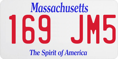 MA license plate 169JM5
