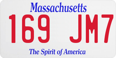 MA license plate 169JM7