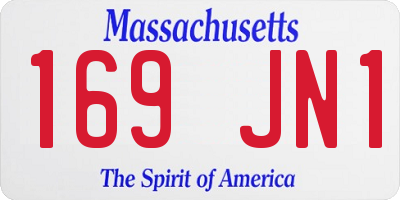 MA license plate 169JN1