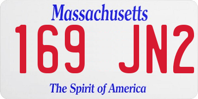 MA license plate 169JN2