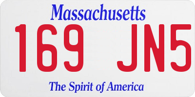 MA license plate 169JN5