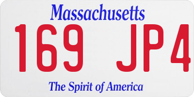 MA license plate 169JP4