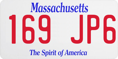 MA license plate 169JP6
