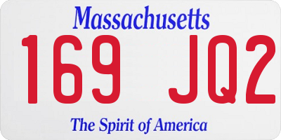 MA license plate 169JQ2