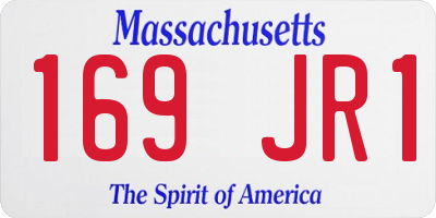 MA license plate 169JR1