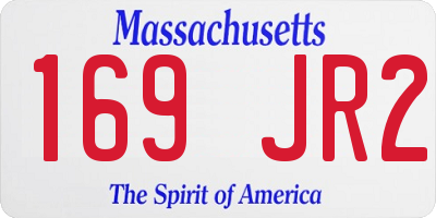 MA license plate 169JR2