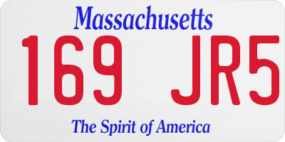 MA license plate 169JR5