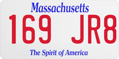 MA license plate 169JR8