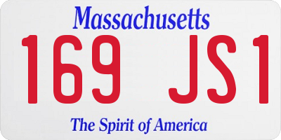 MA license plate 169JS1