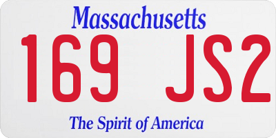 MA license plate 169JS2