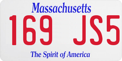MA license plate 169JS5