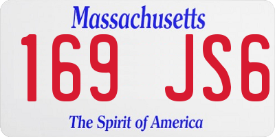MA license plate 169JS6