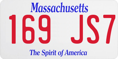 MA license plate 169JS7