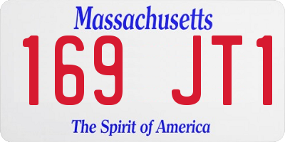 MA license plate 169JT1