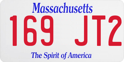 MA license plate 169JT2