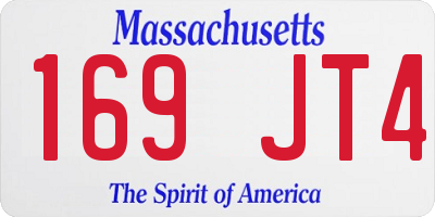 MA license plate 169JT4