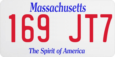 MA license plate 169JT7