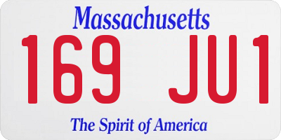MA license plate 169JU1