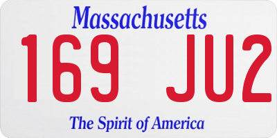 MA license plate 169JU2