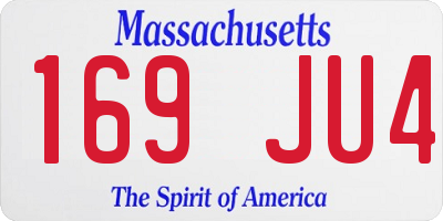 MA license plate 169JU4
