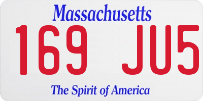 MA license plate 169JU5