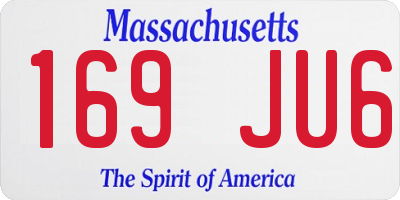 MA license plate 169JU6
