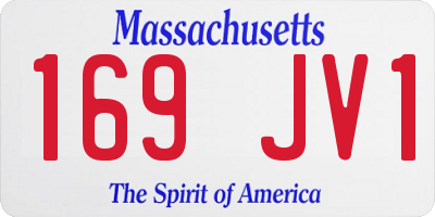 MA license plate 169JV1