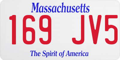 MA license plate 169JV5