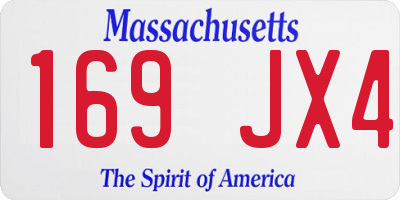 MA license plate 169JX4