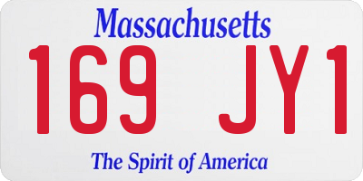 MA license plate 169JY1