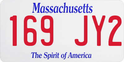 MA license plate 169JY2