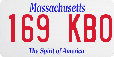 MA license plate 169KB0