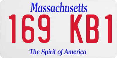 MA license plate 169KB1
