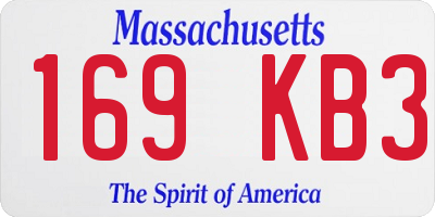 MA license plate 169KB3