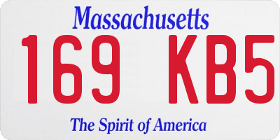 MA license plate 169KB5