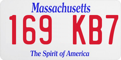 MA license plate 169KB7