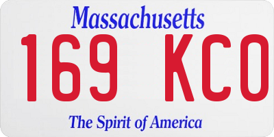 MA license plate 169KC0