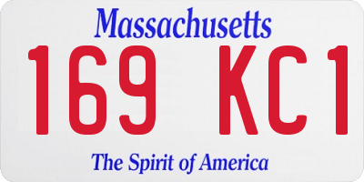 MA license plate 169KC1