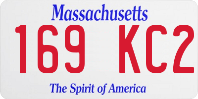 MA license plate 169KC2