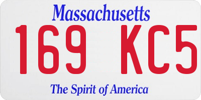 MA license plate 169KC5