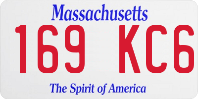 MA license plate 169KC6