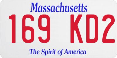 MA license plate 169KD2