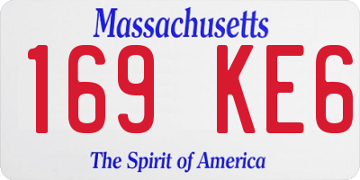 MA license plate 169KE6