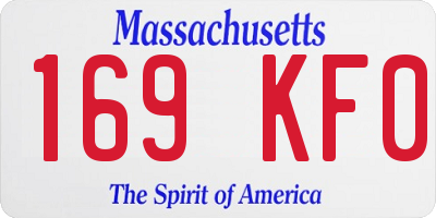 MA license plate 169KF0